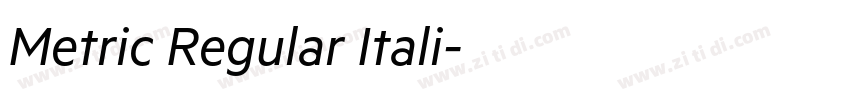 Metric Regular Itali字体转换